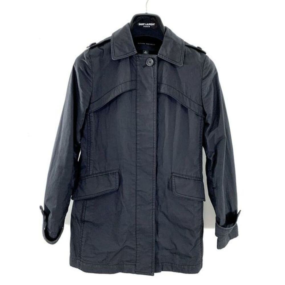 BANANA REPUBLIC Black Button Rain Trench Coat Size S Women's